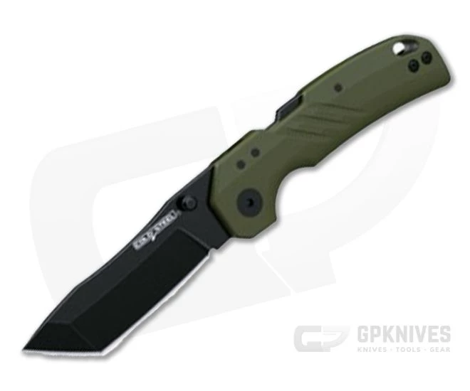 Cold Steel Engage Tanto Atlas Lock 3" Black Stonewashed 4116SS OD Green GFN Folder FL-30DPLT-BG