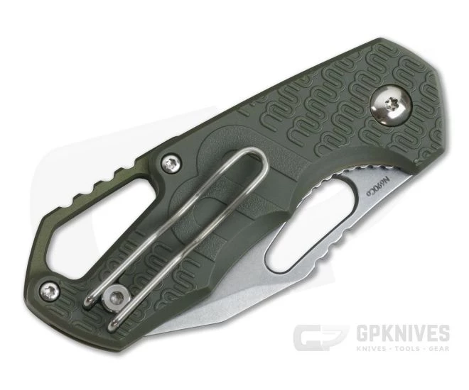 MKM Mikita Voxnaes Isonzo Clip Point Stonewashed Plain N690Co Green FRN FX03-3PGR - Image 2