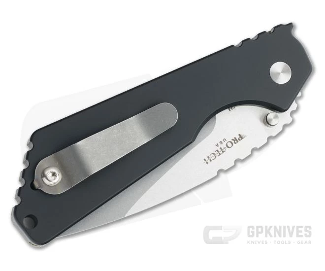 Protech GPKnives Exclusive Strider SnG Green Micarta Top Stonewashed Blade Automatic Knife GP-SNG-01 - Image 2