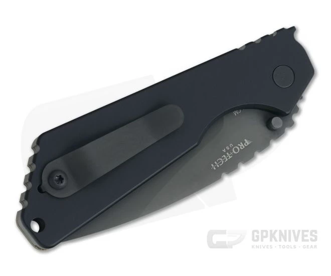 Protech GPKnives Exclusive Strider SnG Green Micarta Top Plain DLC Blade Automatic Knife GP-SNG-03 - Image 2
