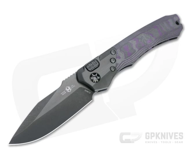 Heretic Knives Wraith Auto S/E Two-Tone DLC Elmax Purple Camo Carbon Fiber Automatic H000-6A-PUCF