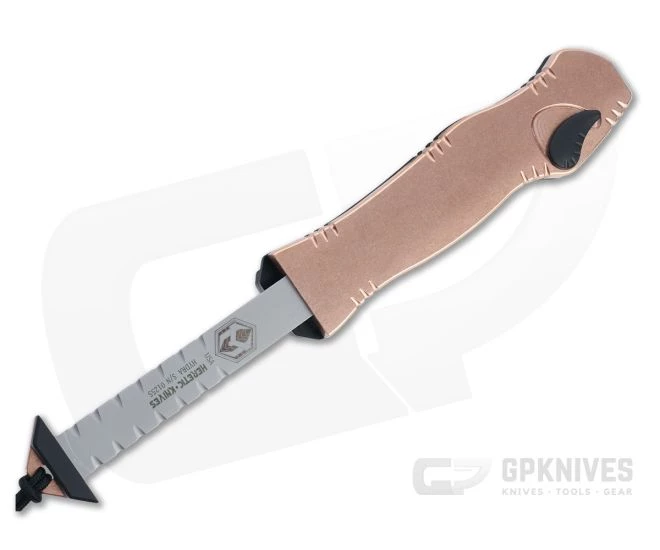 Heretic Hydra Tanto Two-Tone Black Elmax Copper Top Single Action OTF Automatic Knife H006-10A-COPPER - Image 4