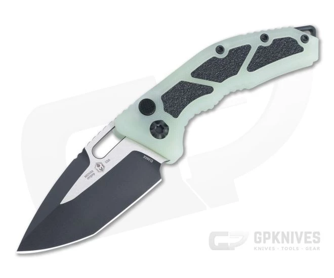 Heretic Knives Medusa Jade G10 Black Two-Tone Tanto Elmax OTS Automatic H011-10A-JADE