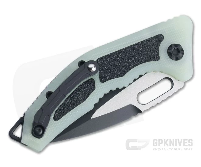 Heretic Knives Medusa Jade G10 Black Two-Tone Tanto Elmax OTS Automatic H011-10A-JADE - Image 2