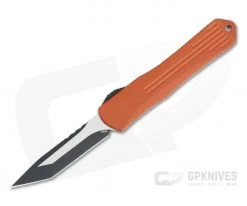 Heretic Knives Manticore-S Tanto Two-Tone Black Elmax Orange OTF Automatic H023-10A-ORANGE