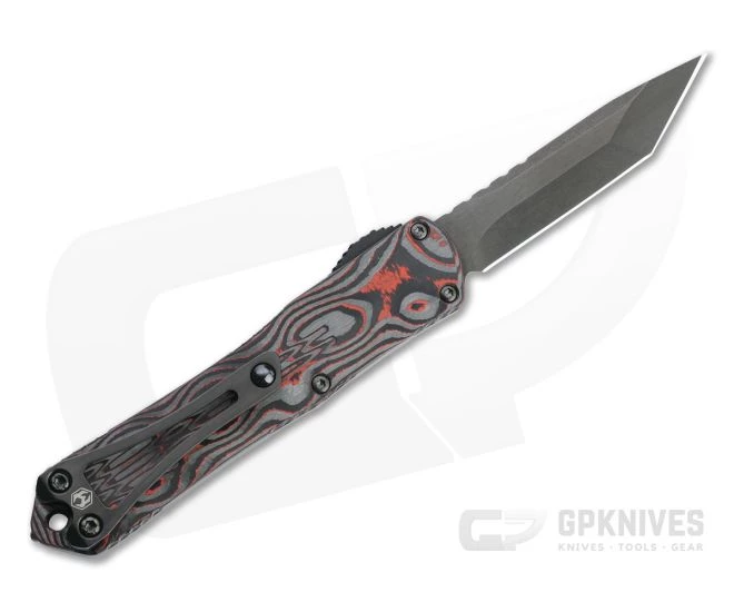 Heretic Knives Manticore-S Tanto DLC Elmax Orange Camo Carbon Fiber OTF Automatic H023-6A-ORCF
