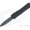Heretic Knives Manticore-S Double Edge Battleworn Black Elmax Jade G10 Cover Black OTF Automatic H024-8A-JADE
