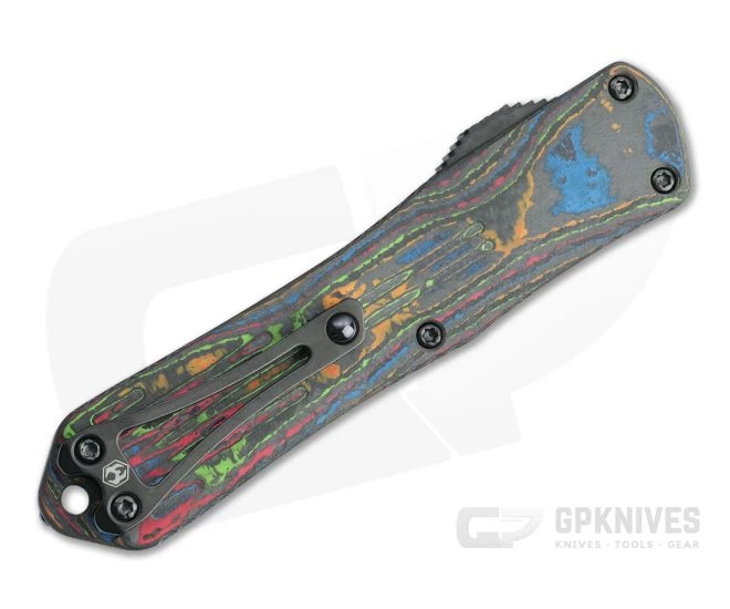 Heretic Knives Manticore-E Bowie DLC Elmax Awesome 80s Carbon Fiber EDC OTF Automatic H026B-6A-CF80S - Image 3