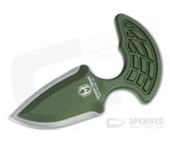 Heretic Knives Sleight Modular Push Dagger Battleworn 20CV Green Aluminum Fixed Blade H050-5A-GRN