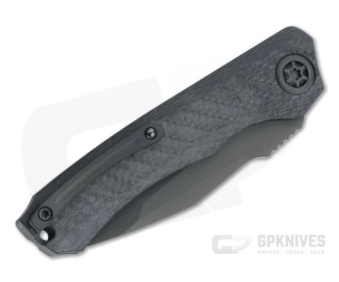 Heretic Knives Wraith Auto Tanto DLC Elmax Bolstered Integral Carbon Fiber Automatic H100-6A-CF - Image 2