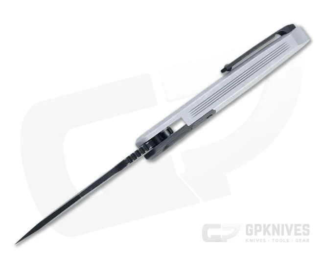 Heretic Knives Wraith Auto Tanto Battleworn Elmax Bolstered Integral Blizzardworn Automatic Knife H100-8A-BLIZZARD - Image 3