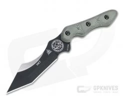 TOPS HKT Hunter Killer Tracker Black 1095 Black Linen Micarta Fixed Blade HKT-01