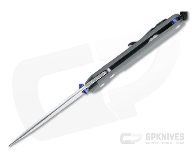 Chris Reeve Large Sebenza 31 Blue Double Lugs Drop Point Stonewashed S45VN Titanium Folder 001 - Image 3