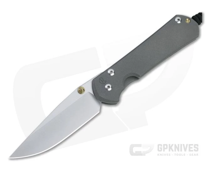Chris Reeve Large Sebenza 31 Gold Double Lugs Stonewashed S45VN Titanium Folder 002