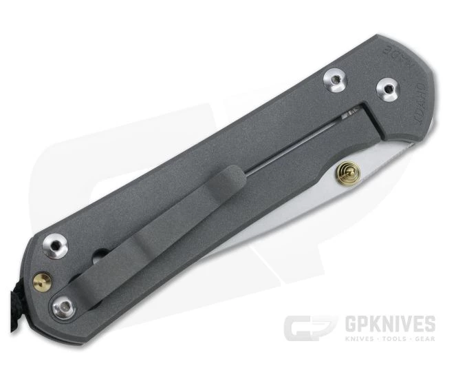 Chris Reeve Large Sebenza 31 Gold Double Lugs Stonewashed S45VN Titanium Folder 002 - Image 2