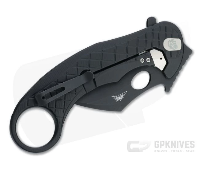 LionSteel X Emerson L.E. One Karambit Black Magnacut Black Aluminum Frame Lock Flipper LE1 A BB - Image 2