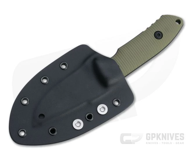 Protech Les George SBR Fixed Black DLC S35VN 3D Green G10 Kydex Sheath EDC Fixed Blade LG511 - Image 2