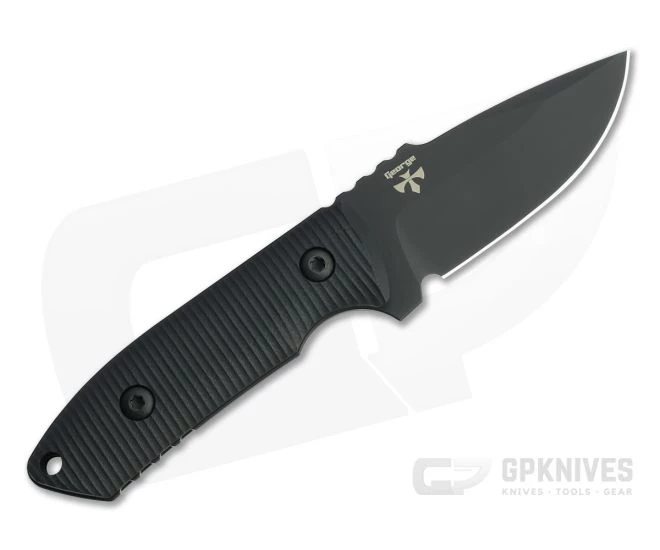 Protech Les George SBR Fixed Black DLC S35VN 3D G10 Leather Sheath EDC Fixed Blade LG513 - Image 3