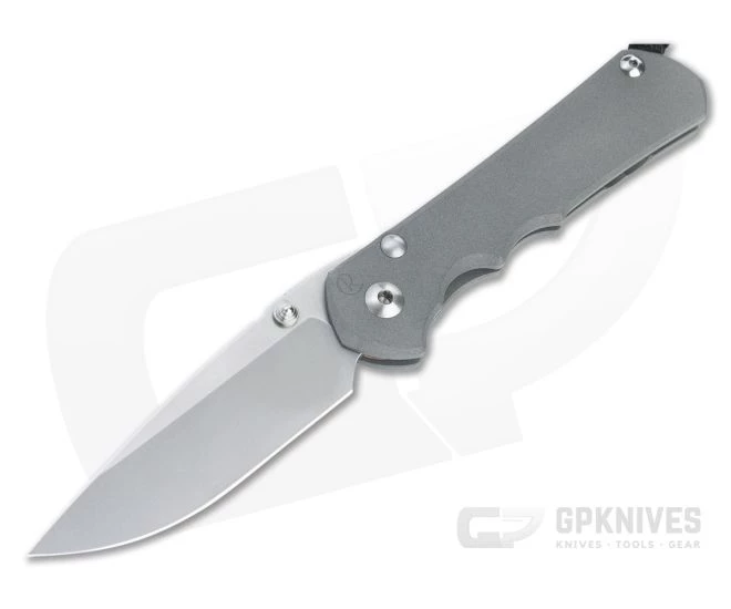 Chris Reeve Large Inkosi S45VN Drop Point Silver Lugs Titanium Folder