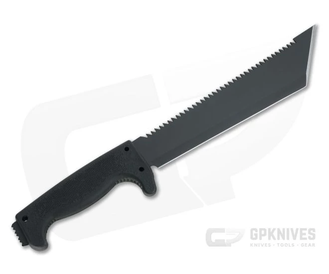 SOG SOGfari 10" Tanto Machete Black Stainless Steel Saw Back Fixed Blade MC04-N - Image 2