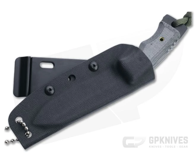 TOPS Mini Eagle Black 1095 Black Linen Micarta Fixed Blade Knife MINE-01 - Image 2