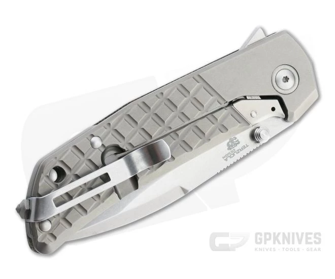 MKM Mikita x Terzuola Maximo Stonewashed M390 Green Micarta Frame Lock Flipper MM-GCT - Image 2