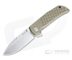 MKM Mikita x Terzuola Maximo Stonewashed M390 Bronze Titanium Frame Lock Flipper MM-TBR