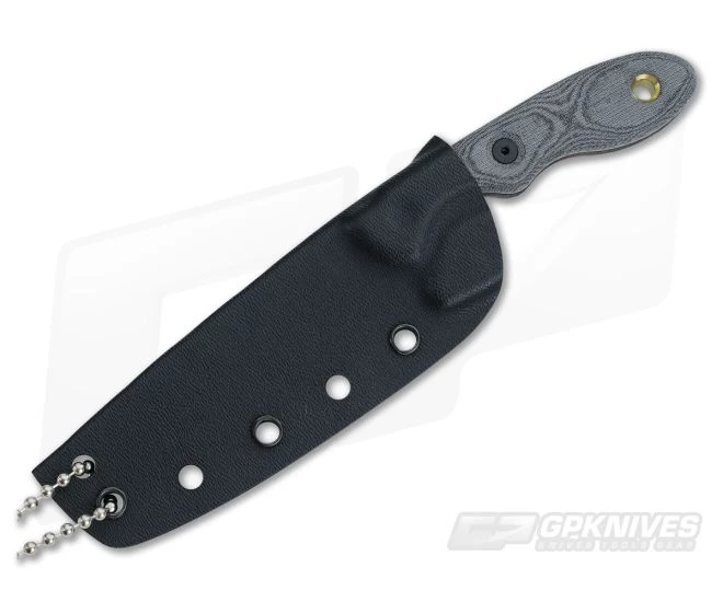 TOPS Knives Mini Scandi Knife 2.5 Black Linen Micarta - Image 2