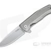 LionSteel Myto Satin M390 Gray Titanium Frame Lock Flipper MT01-GY