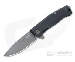 LionSteel Myto Black Stonewashed M390 Black Aluminum Frame Lock Flipper MT01A-BB