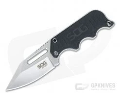 SOG Instinct Satin Clip Point G10 Fixed Blade Boot Knife NB1012-CP