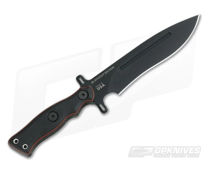 TOPS Knives Operator 7 Blackout Edition Tactical Fixed Blade Layered G10 and Micarta - Image 3