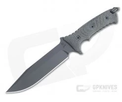 Chris Reeve Pacific Plain Edge Cerakote 4V Black Canvas Micarta Fixed Blade