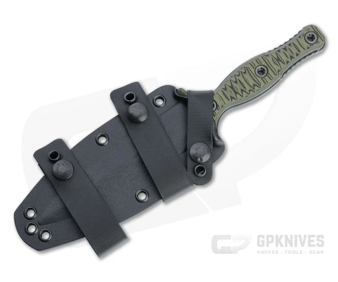 RMJ Tactical Raider Dagger LTD Textured Black 3V Dirty Olive G10 Fixed Blade - Image 2