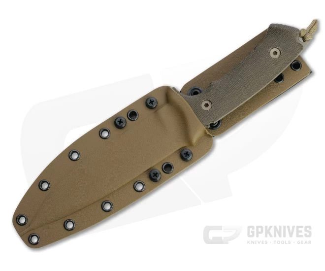 Spartan Harsey Difensa FDE S45VN Green Micarta Kydex Sheath Fixed Blade 19DEGRKYTN - Image 2