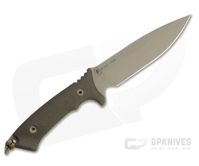 Spartan Harsey Difensa FDE S45VN Green Micarta Kydex Sheath Fixed Blade 19DEGRKYTN - Image 3
