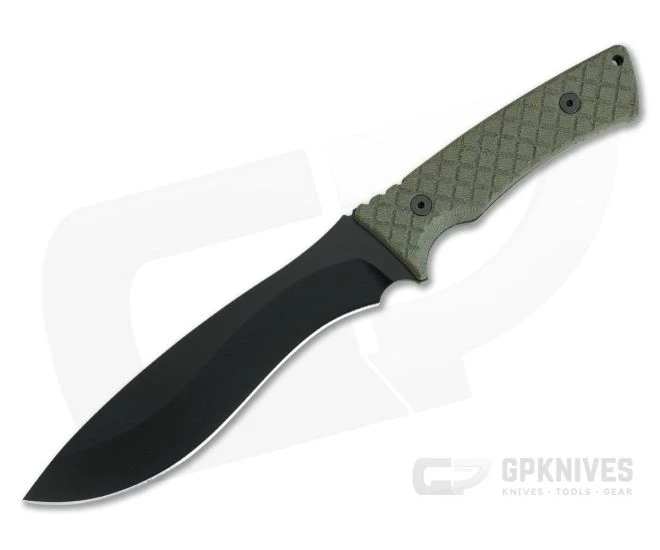 Spartan Blades Machai Black 1095 Green Micarta Silver Line Fixed Blade SBSL002BKGR