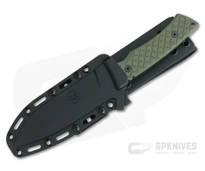 Spartan Blades Damysus Black 1095 Green Micarta Silver Line Fixed Blade SBSL003BKGR - Image 2