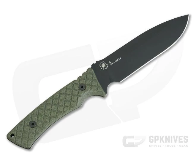 Spartan Blades Damysus Black 1095 Green Micarta Silver Line Fixed Blade SBSL003BKGR - Image 3