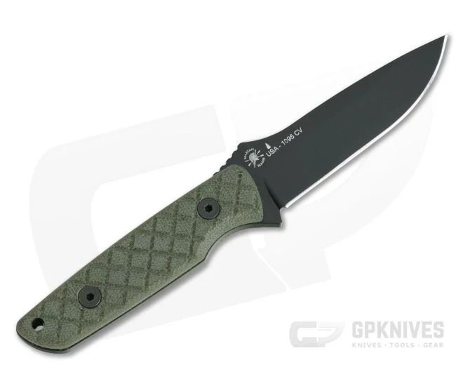 Spartan Blades Alala Black 1095 Green Micarta Silver Line Fixed Blade SBSL004BKGR - Image 3
