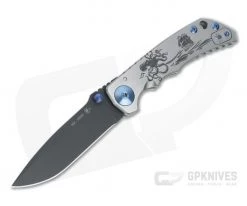 Spartan Harsey Folder Black and Satin Kraken Special Edition Blue Accents Black PVD S45VN
