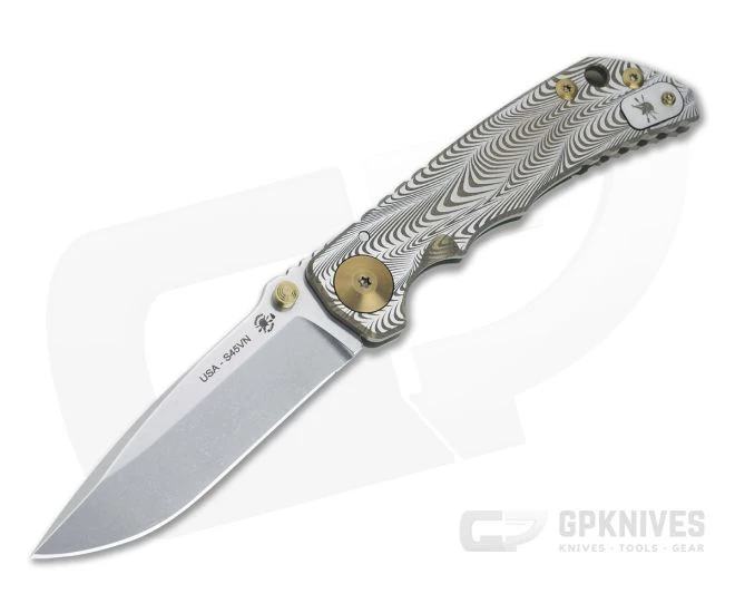 Spartan Harsey Folder Special Edition Bronze Sound Wave Stonewashed S45VN