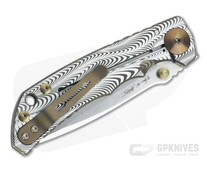 Spartan Harsey Folder Special Edition Bronze Sound Wave Stonewashed S45VN - Image 2