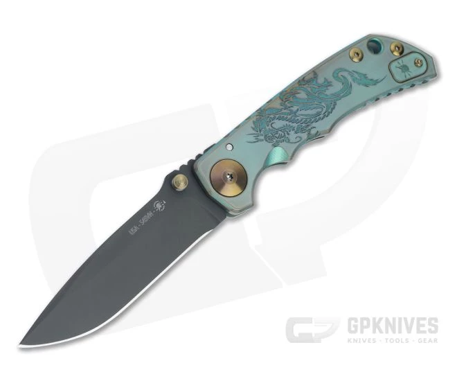Spartan Harsey Folder Special Edition Green and Bronze Dragon Black PVD S45VN