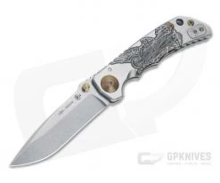 Spartan Harsey Folder Special Edition "Black and Satin" Saint Michael the Archangel Stonewash S45VN