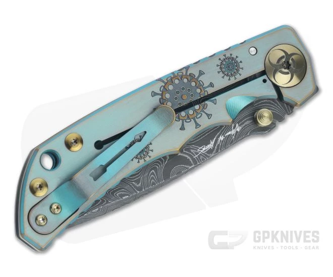 Spartan Harsey Folder Special Edition Plague Doctor Nichols Damascus Folder 050 - Image 2