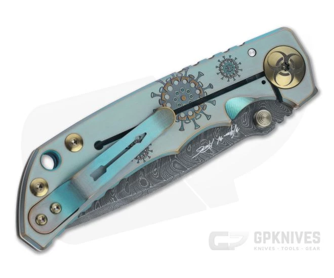 Spartan Harsey Folder Special Edition Plague Doctor Nichols Damascus Folder 053 - Image 2