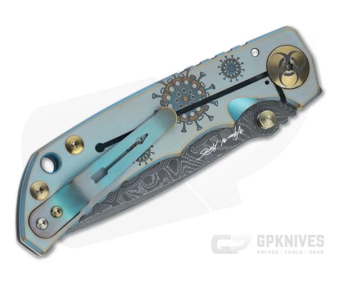 Spartan Harsey Folder Special Edition Plague Doctor Nichols Damascus Folder 054 - Image 2