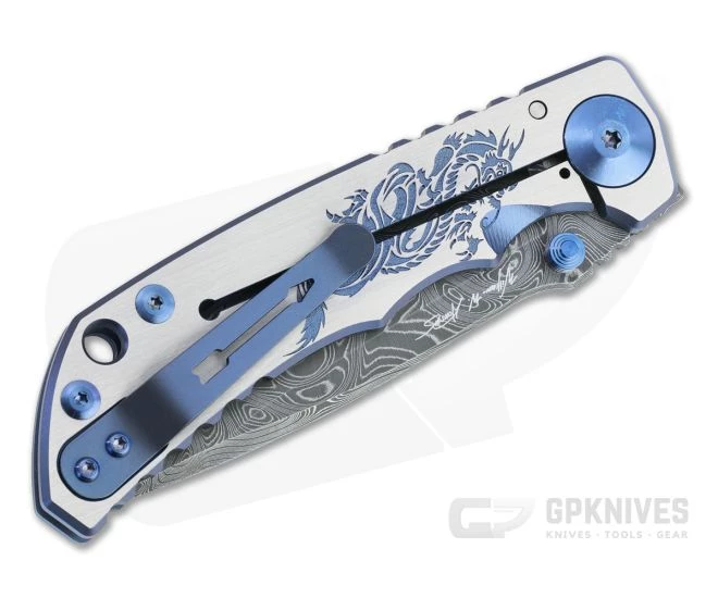 Spartan Harsey Folder Special Edition Blue Dragon Nichols Damascus Folder 075 - Image 2
