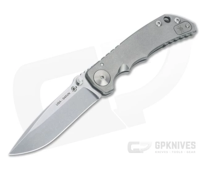 Spartan Blades Harsey Folder Stonewashed S45VN Titanium Folder SF5-SW